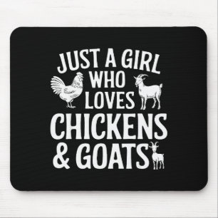 Cool Goat Design For Girls Women Animal Farming Go Mouse Pad