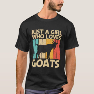 Cool Goat Design For Girls Women Goat Farmer Farmi T-Shirt