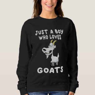 Cool Goat For Boys Kids Goat Farmer Farming  7 Sweatshirt