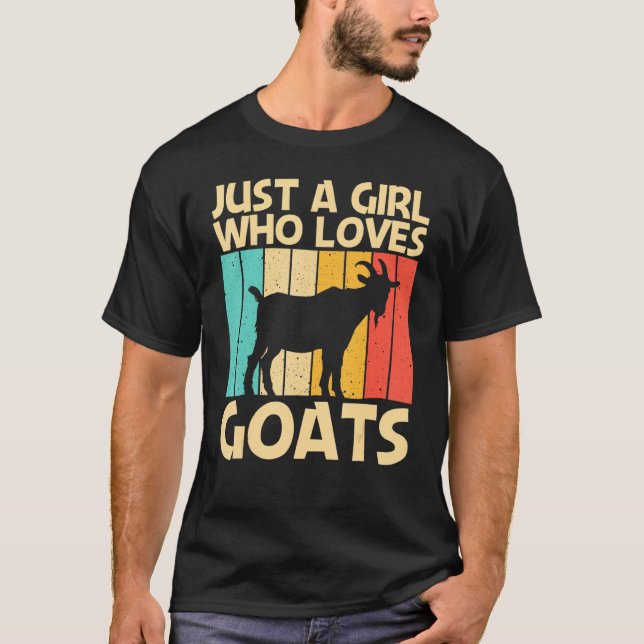 Cool Goat For Girls Women Goat Farmer Farming T-Shirt (Front)