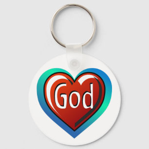 Cool GOD Heart Key Ring
