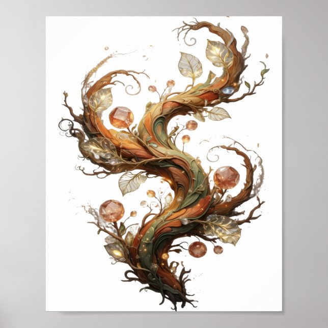 Cool Gold ABSTRACT ART Art Print (Front)