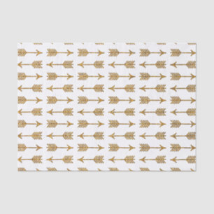 Cool Gold Brown Arrows Glitter Photo Print Tissue Paper