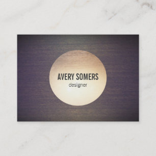 Cool  Gold Circle Emblem Wood Designer Business Card