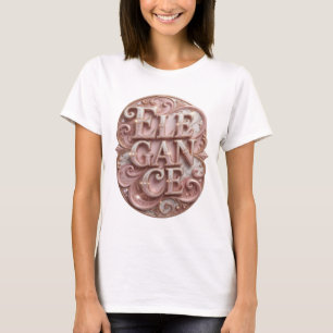 Cool Gold ELEGANCE Print T-Shirt