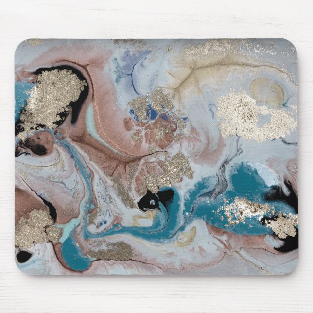Cool Gold Marble Texture Mouse Pad (Front)