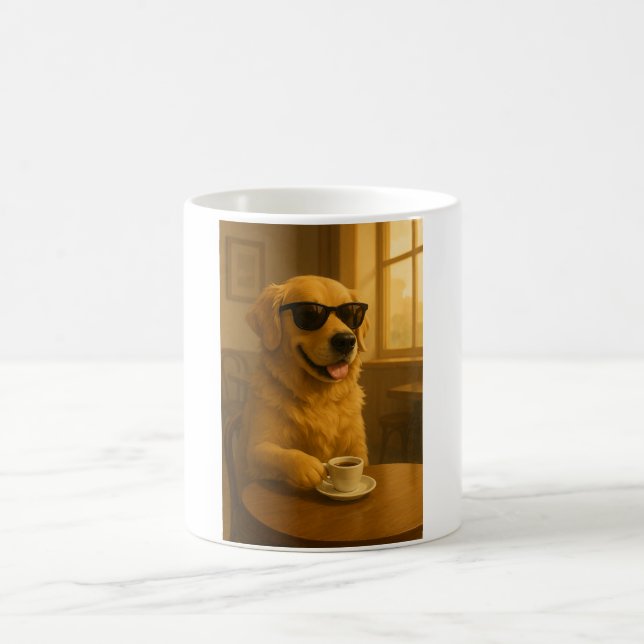 Cool Golden Retriever Coffee Mug (Center)