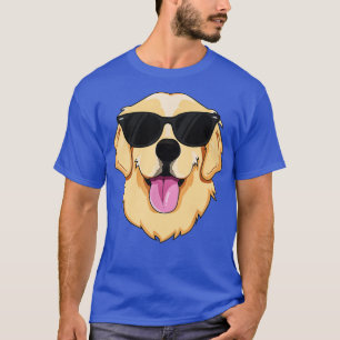 Cool Golden Retriever Dog Wearing Sunglasses T-Shirt