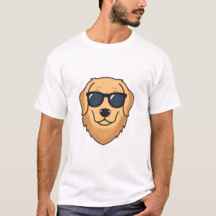 Cool Golden Retriever Sunglasses Logo - Cute Dog G T-Shirt