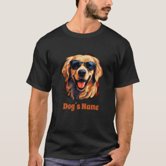 Cool Golden Retriever With Sunglasses T-Shirt