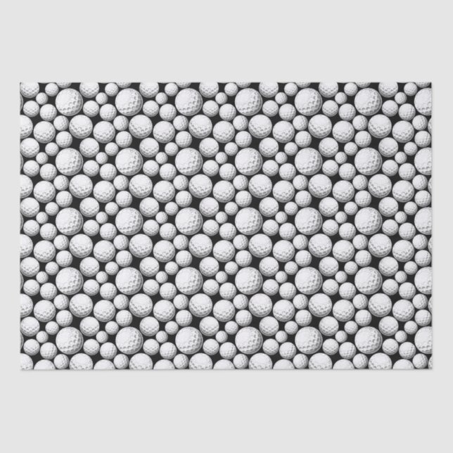 Cool golf ball tiled sports pattern tissue paper (Front)