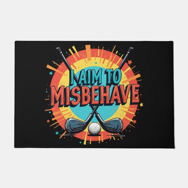 Cool Golf Doormat With Funny Quote (Front)