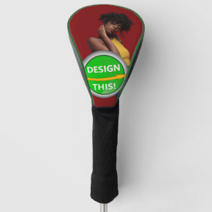 COOL! Golf Driver Head Cover - Green trim - Custom
