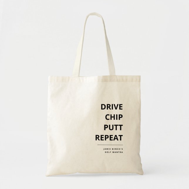COOL GOLF FATHER'S DAY DRIVE CHIP PUTT REPEAT TOTE BAG (Front)