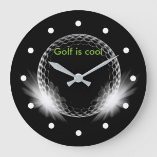 Cool Golf Theme Large Clock