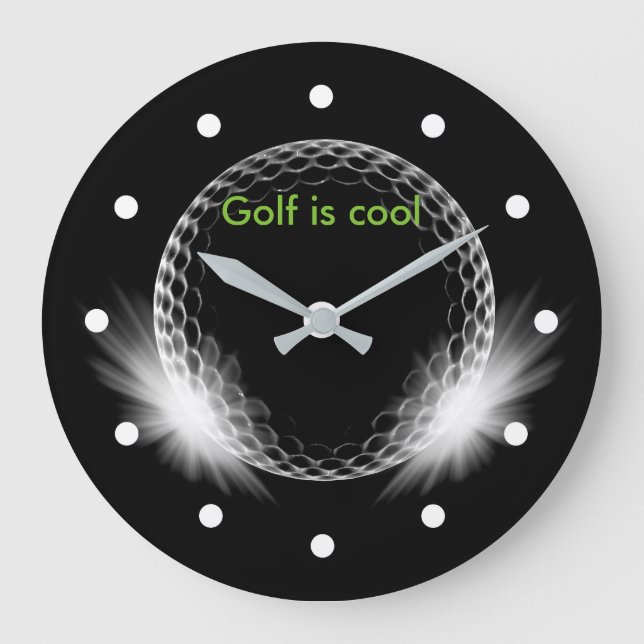 Cool Golf Theme Large Clock (Front)
