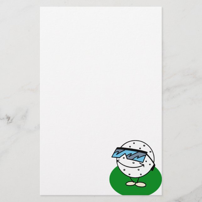 Cool Golfer Stationery (Front)