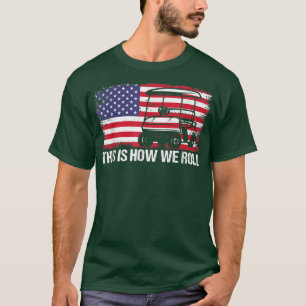 Cool Golfer This Is How We Roll American Flag 4th T-Shirt