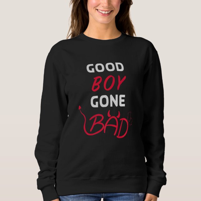 Cool Good Boy Gone Bad Txt Love Heart Story Women  Sweatshirt (Front)