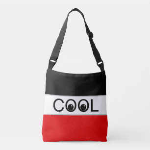Cool Good Vibes on Black Red & White Crossbody Bag