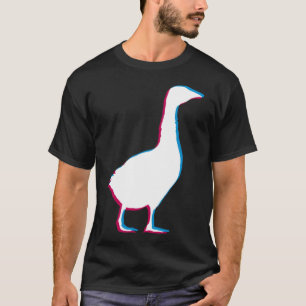 Cool Goose Duck Silhouette Stylish Geese Bird Anim T-Shirt
