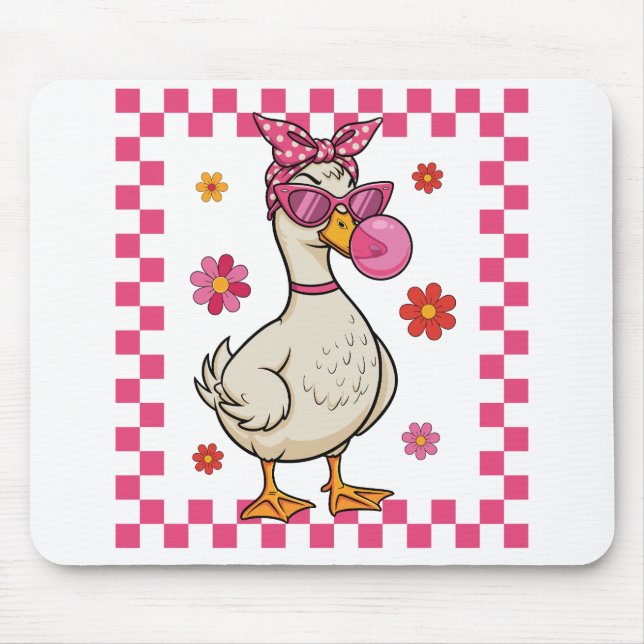 Cool Goose with Bubblegum Mouse Pad (Front)