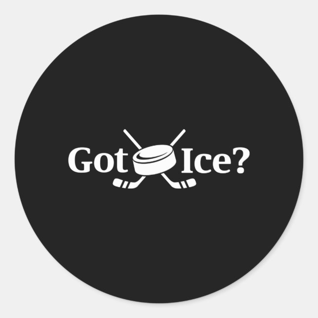 Cool Got Ice Hockey Logo Classic Round Sticker (Front)