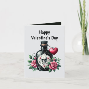Cool Gothic add message Valentine love potion Holiday Card