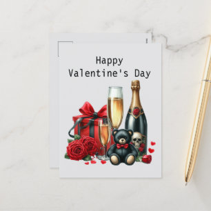 Cool Gothic Happy Valentine's Day Holiday Postcard