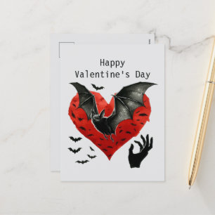 Cool Gothic Happy Valentine's Day Holiday Postcard