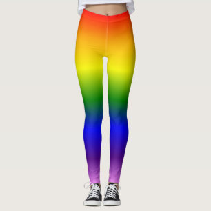 Cool Gradient Rainbow Colours Pattern Leggings
