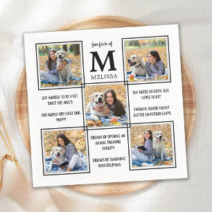 Cool Graduate Fun Facts Unique Photo Collage Napki Napkin