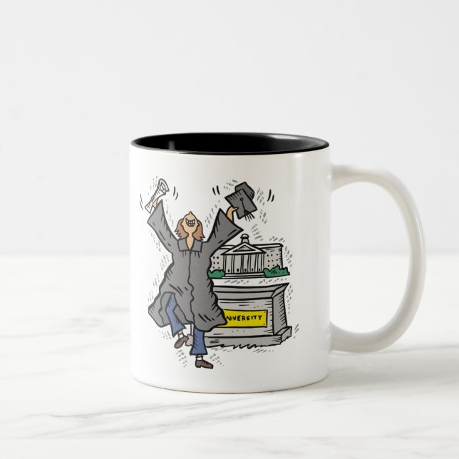 Cool Graduation T Shirts and Gifts Two-Tone Coffee Mug (Right)