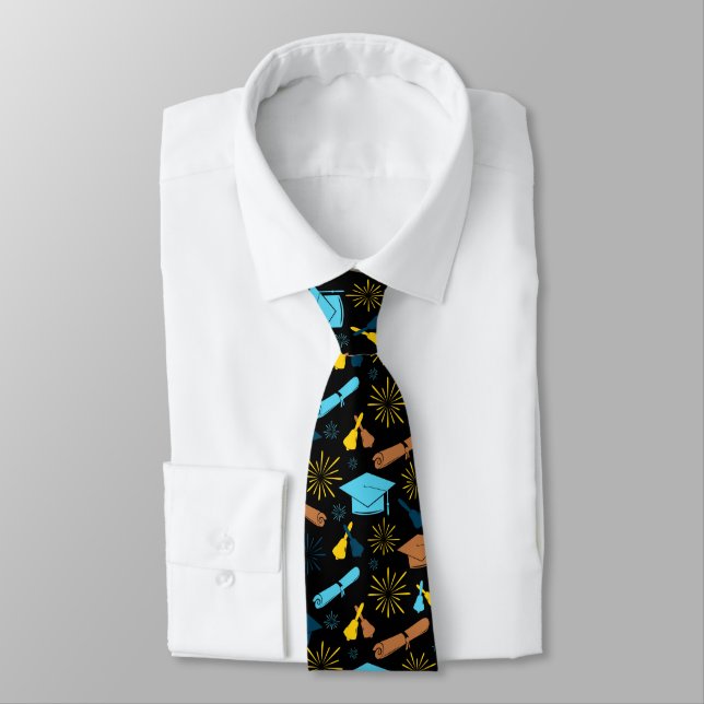 Cool Graduation Theme Black  Tie (Tied)