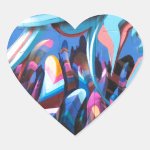 Cool Graffiti Wall Heart Sticker