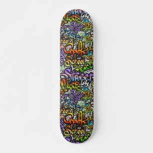 Cool Graffiti Word Art Design Skateboard