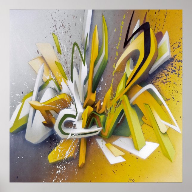 Cool graffiti word art home decor poster (Front)