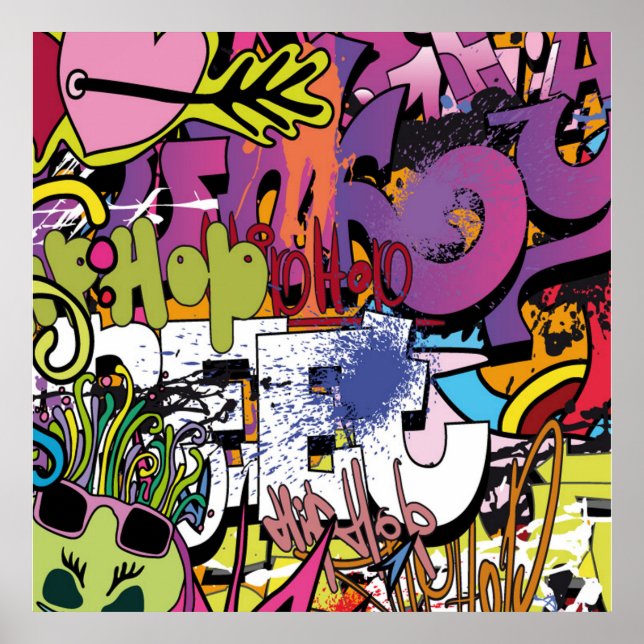 Cool graffiti word art home decor poster (Front)