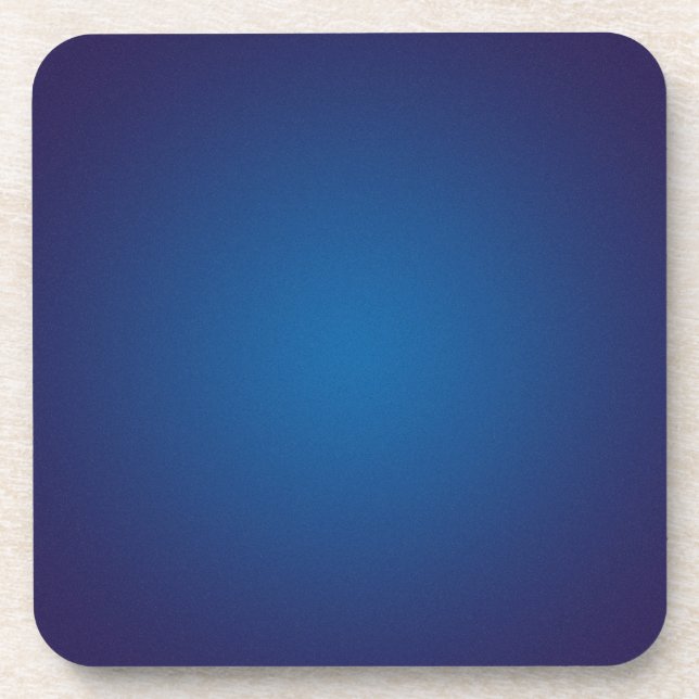 Cool Grainy Deep Blue Vignette Coaster (Front)