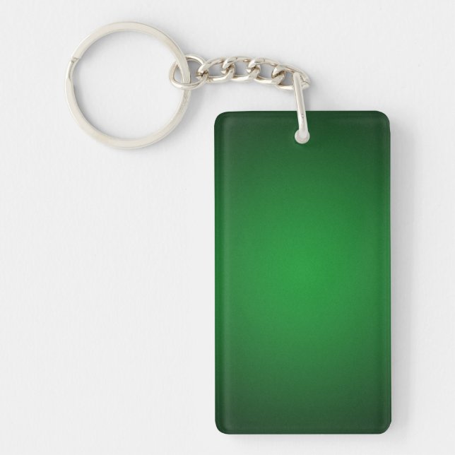 Cool Grainy Green-Black Vignette Key Ring (Front)