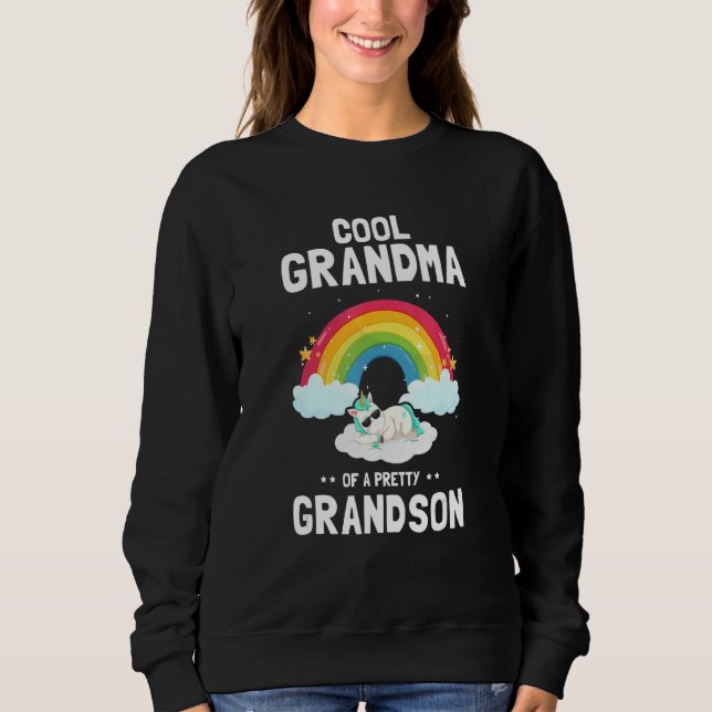 Cool GRANDMA Of A Pretty Gay Son Cute Pride Design Sweatshirt (Front)