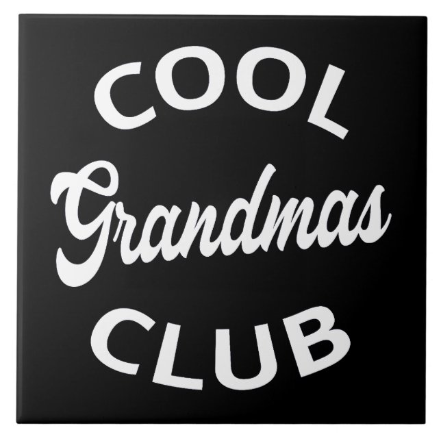 Cool Grandmas Club I Ceramic Tile (Front)