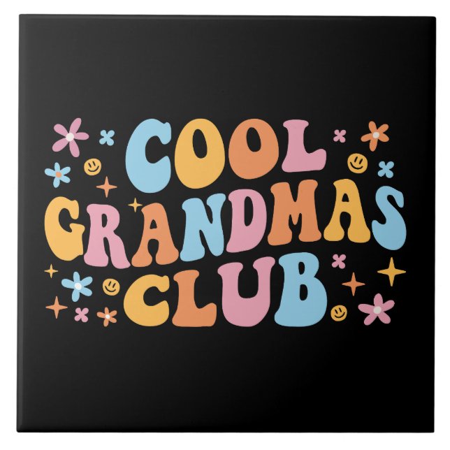Cool Grandmas Club III Ceramic Tile (Front)