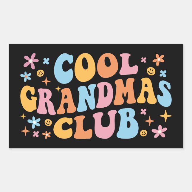 Cool Grandmas Club III Rectangular Sticker (Front)