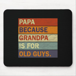 Cool Grandpa Art For Men Grandfather Papa Parent F Mouse Pad