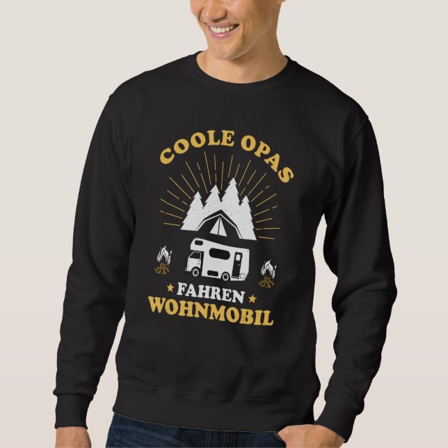 Cool grandpa driving motorhome camping grandpa sweatshirt (Front)