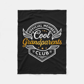 Cool grandparents club first time new grandma fleece blanket