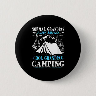 Cool Grandpas Camping Tent Nature Hiking 6 Cm Round Badge