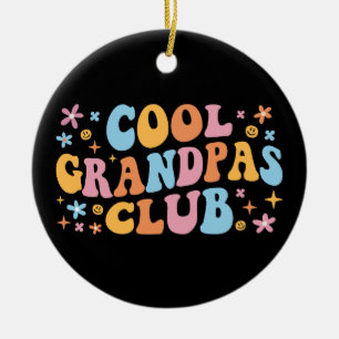 Cool Grandpas Club III Ceramic Ornament
