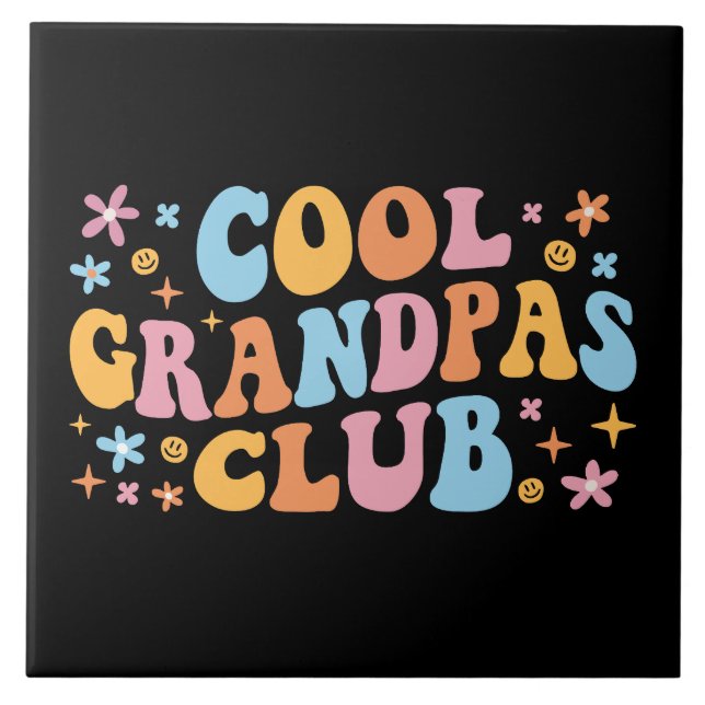 Cool Grandpas Club III Ceramic Tile (Front)